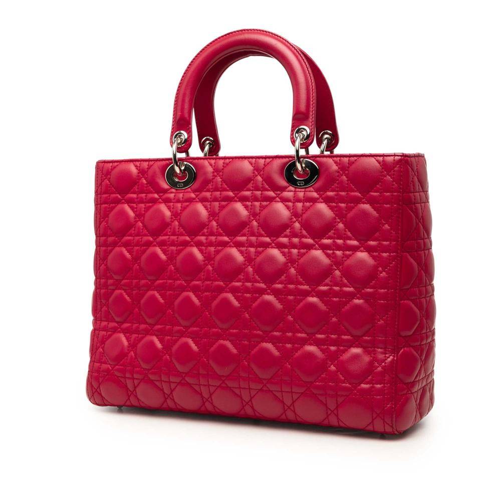 Dior Vintage Lady Stl. - Handväskor Från Magasin - Pink (L 25cm x W 31cm x D 12cm)