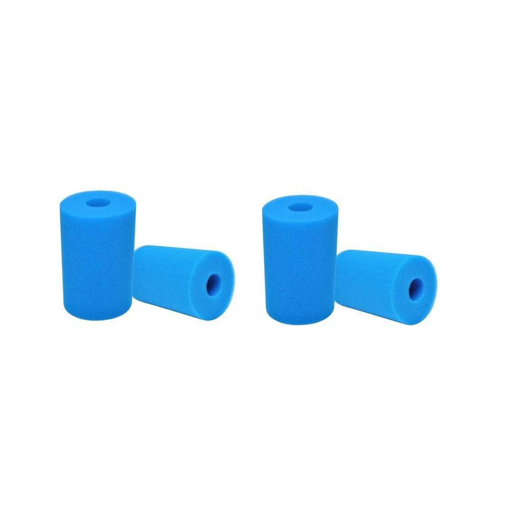 Type B Washable Pool Sponge Filter, Reusable Swimming Cartridge Foam Filter for Compatible with In-Tex Type B (4 Pcs)