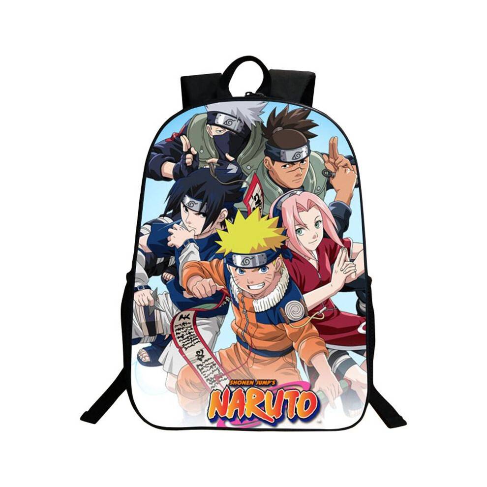(Light Blue)Anime Ninjia Naruto Kakashi Uchiha Itachi Book Bag Backpack Satchel Schoolbag