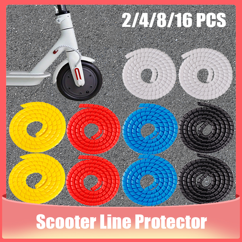 2/4/8/16Pcs For Ninebot Max G30 Xiaomi M365 M365 Scooter 1M Electric Scooter Line Protector Line Tube Winding Tubes Accessories