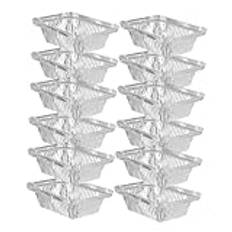 GLEAVI 100 St Plåtfolie Låda Grill Små Folieformar Aluminium Brödformar Aluminiumbrickor Aluminiumformar Bakform Donut Tårta Bakverktyg Köksprylar Ångpanna Aluminium Brödformar