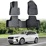 ECOZEN 3D gummimattor för Vo-lvo XC60(Bränsleversion) 2018-2026 allvädersgolvmattor TPE gummi Golvmattor i bilen halkfria vattentäta miljövänliga högkvalitativa gummimattor ingen lukt XC60 Tillbehör