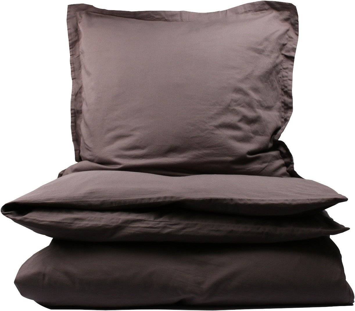 Turiform Sateen Dark Grey Sengetøj - 140x220/60x63 cm Sängkläder Från Magasin - Mørkegrå (140x220/60x63 cm)