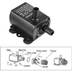 Usb dc5v 2.4w vattenpump mini vatten fontän pump för utomhus sol fontän trädgård dekoration