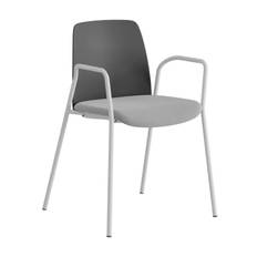 Choice karmstol klädd sits (Vit, Mörkgrå, Ljusgrå)