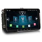 Erisin 9" Bilstereo för VW, Skoda, Seat, Android 12 Q bilradio, Navitel navigering Europakartor + livstidsuppdatering, CarPlay, Andriod Auto, 4GB Ram, 64GB Rom, DAB+, USB, WLAN, Bluetooth, DSP, OBDII