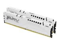(ComputerSalg) Kingston FURY Beast - DDR5 - sæt - 32 GB: 2 x 16 GB - DIMM 288-PIN - 6000 MT/s / PC5-48000 - CL30 - 1.4 V - ikke bufferet - on-die ECC - hvid