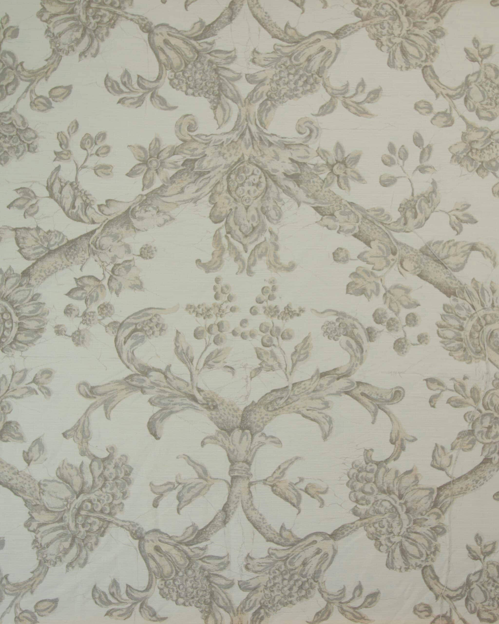 Flødefarvet med ornamenter - Boligtekstil - _Bomuld, _Polyester