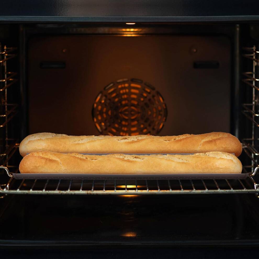 2-spårs vågformad bakplåt i kolstål, nonstick-beläggning för hemmet