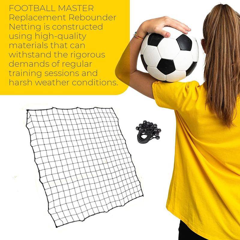 100X100Cm Kickback Målvakt Fotboll Återstudsnät 20 Elastiska Rep Fotbollsträningsnät Mål Återstudsnät Träningsnät yellow