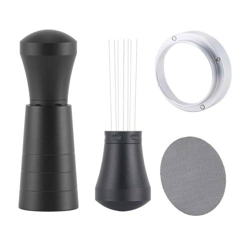 GdHaHSP 54 mm WDT-set för portafilter och espressomaskin | 54 mm WDT-set med doseringsring och puck screen för jämnare espresso