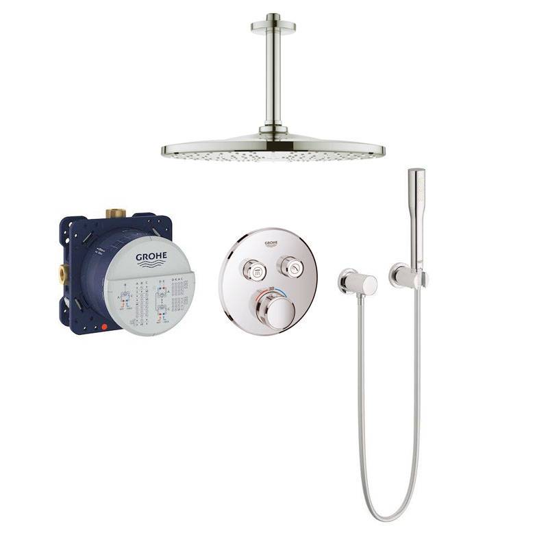 Grohe Grohtherm SmartControl 310 brusesæt til indbygning til loft i krom - 2 udtag