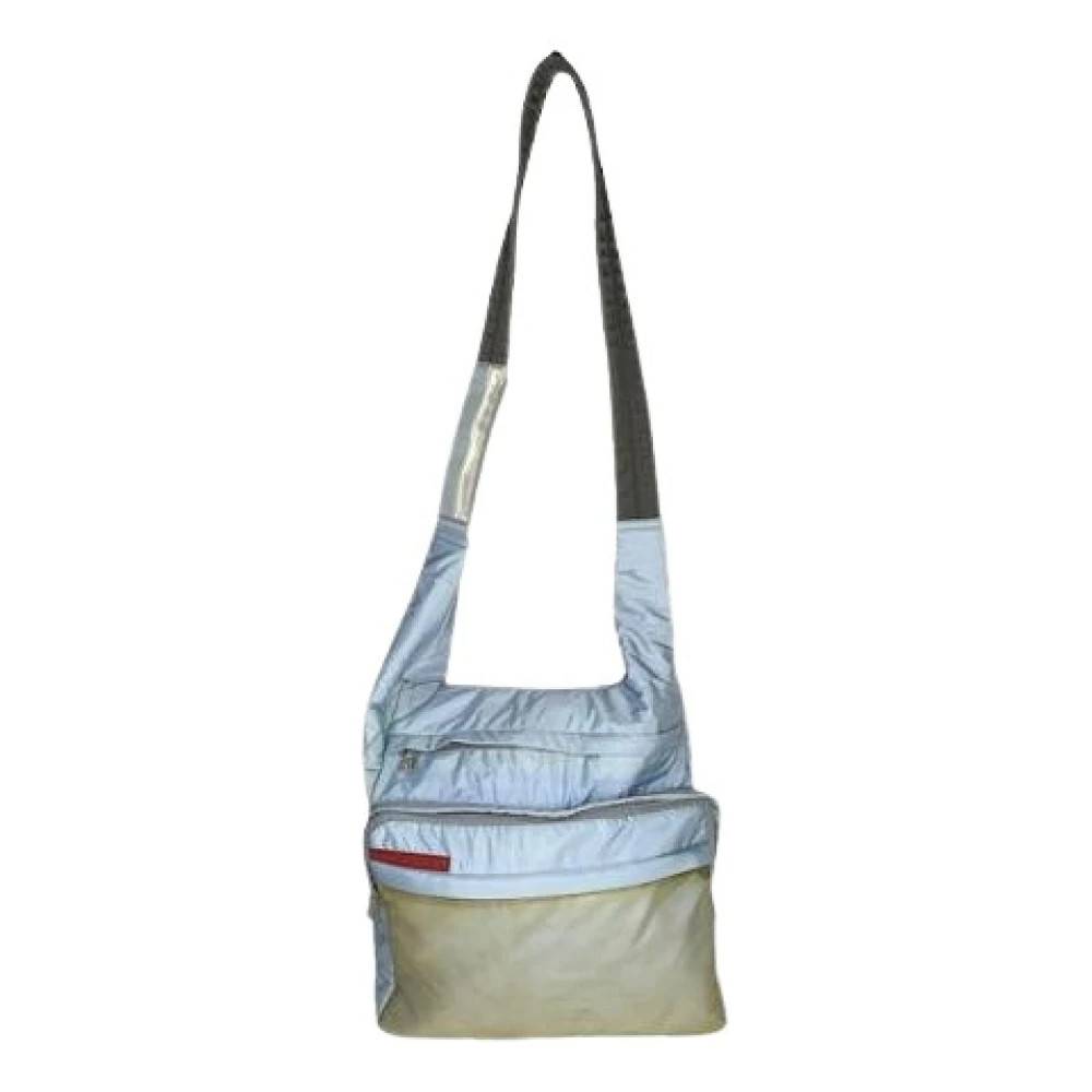 Prada Vintage Pre-owned Stof prada-tasker - Vintage - Dame - Blå - ONE SIZE - Tyl