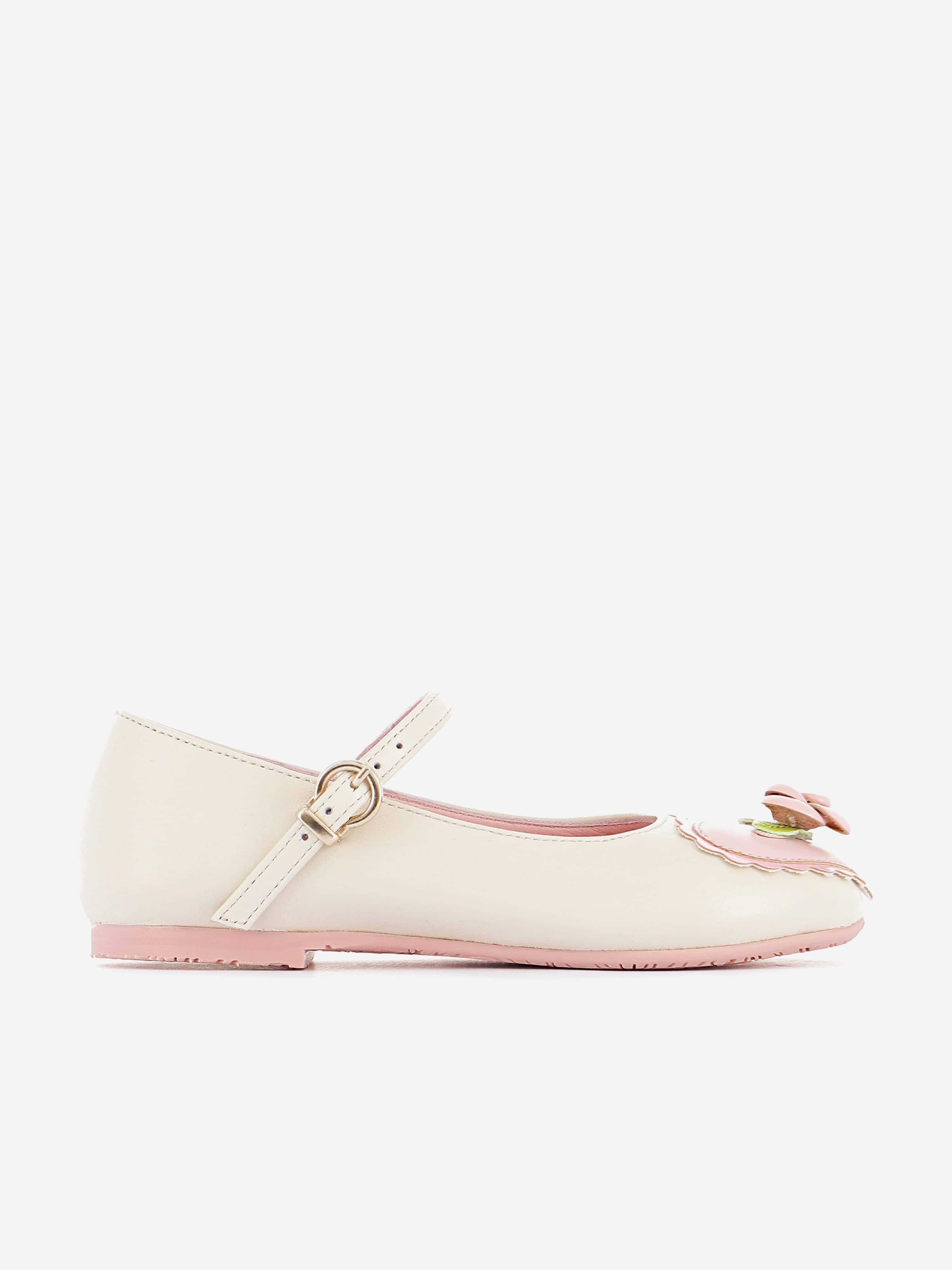 Sophia Webster Girls Amora Flat in Ivory - Ivory / EU 23 UK 6 (EU 23 UK 6)