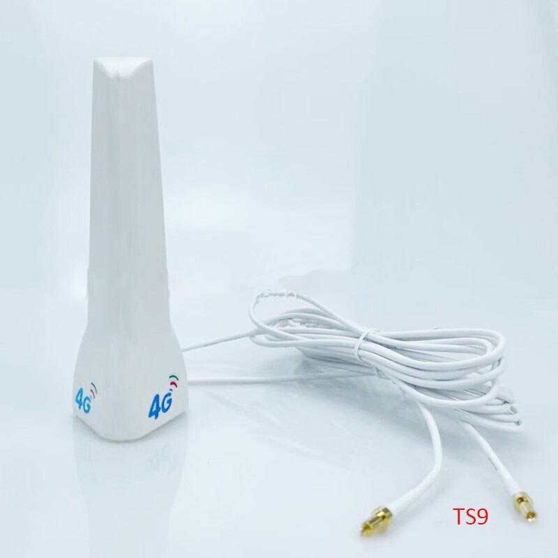 4g lte antenn högförstärkt inomhusantenn för huawei router modem sma ts9 crc 9 kontakt med 2m kablar - Ts9