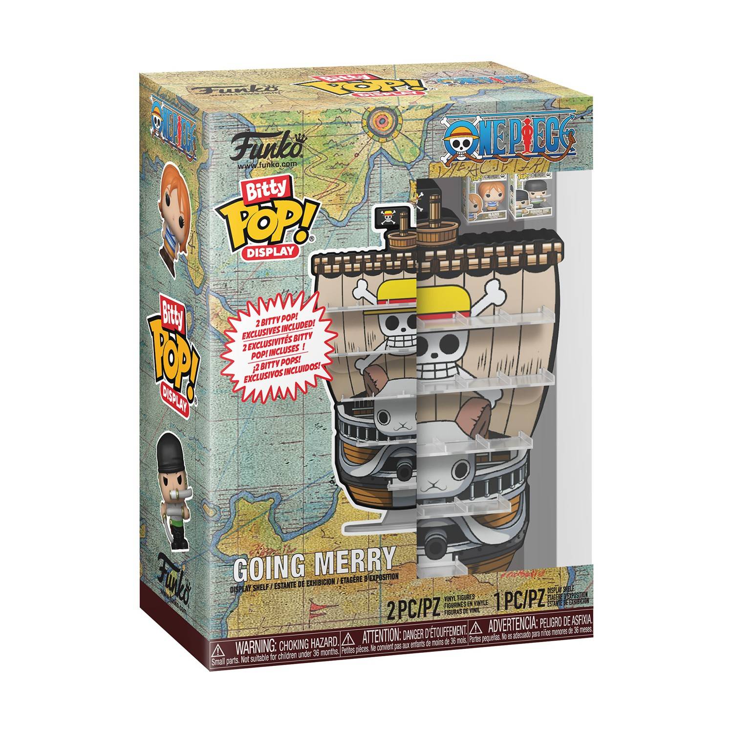Bitty Pop! Display: One Piece - Going Merry Vinyl Figures