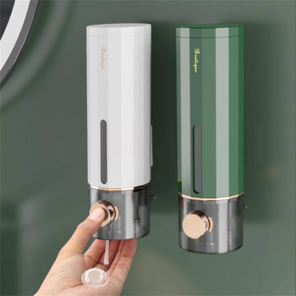 Badrum Flytande Tvåldispenser Väggmonterad För Kök Plast 450ml Duschgel Diskmedel Schampoflaska Hotell Heminredning