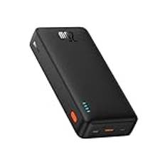 Baseus Powerbank 20 000 mAh, 20 W snabbladdning, externt mobiltelefonbatteri med USB C-in- och utgång, PD QC-powerbank för iPhone 11–16, Samsung S22, S23, S24, Xiaomi Huawei iPad