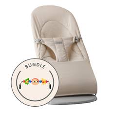 Babybjörn babysitter Woven/Jersey Tri Fabric, Light Beige med lekbåge - Beige/Sand