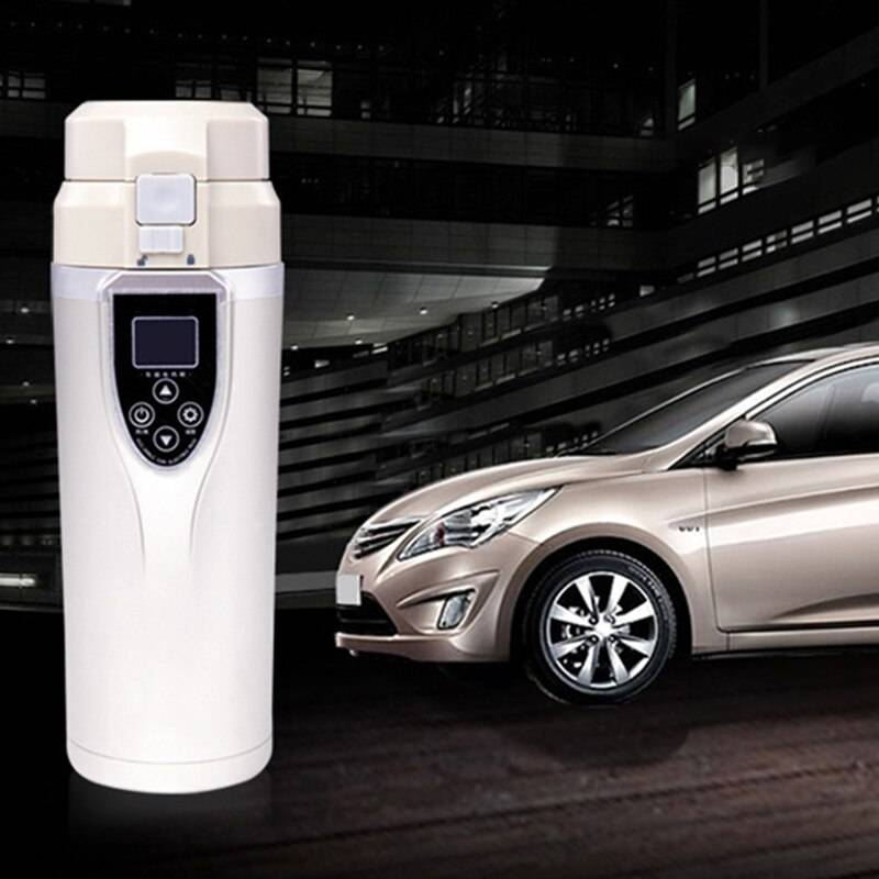 Bil bärbar elektrisk resa värmekopp 12-24v 350ml hållbart kaffe te kokande mugg vattenkokare auto tillbehör bil vattenkokare