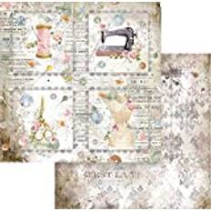 STAMPERIA INTL, KFT (3PL) SBB792 Scrapbooking dubbelsidigt papper romantisk trådkort, flerfärgad, 30,5 x 30,5