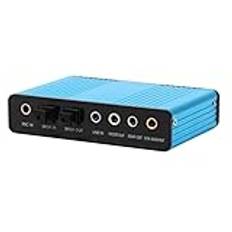 Sefdrert Soundkarte, 6 Kanal Externe Soundkarte USB 2.0 Extern 7.1 5.1 Surround Sound Optischer S/PDIF Audio Soundkartenadapter