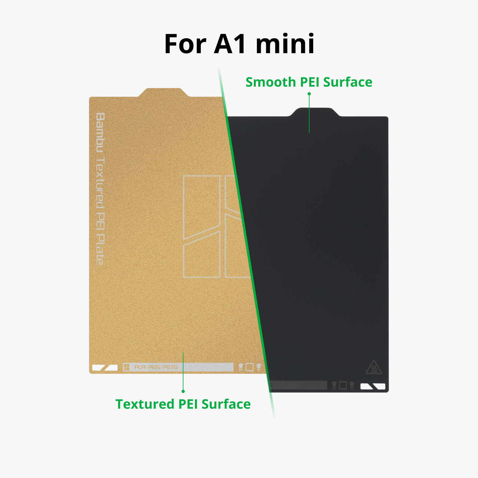 Bambu Lab Bambu Dual-Texture PEI printplade til X1, P1 & A1 serien - A1 Mini