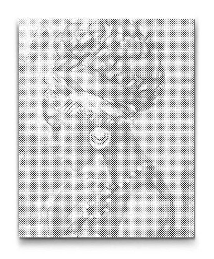 AFRIKANSK KVINNA MED SMYCKEN | PRICKMÅLNING - 30x40 cm / Duk - Utan ram / Svart