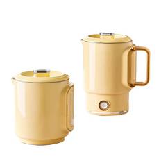 600ML Travel Foldable Electric Kettle, 3 in 1 Portable Hot Water Kettle 304 Stainless Steel Folding Electric Kettle for Coffee Tea Fast Water Boiling, for Home and Outdoor, 600W