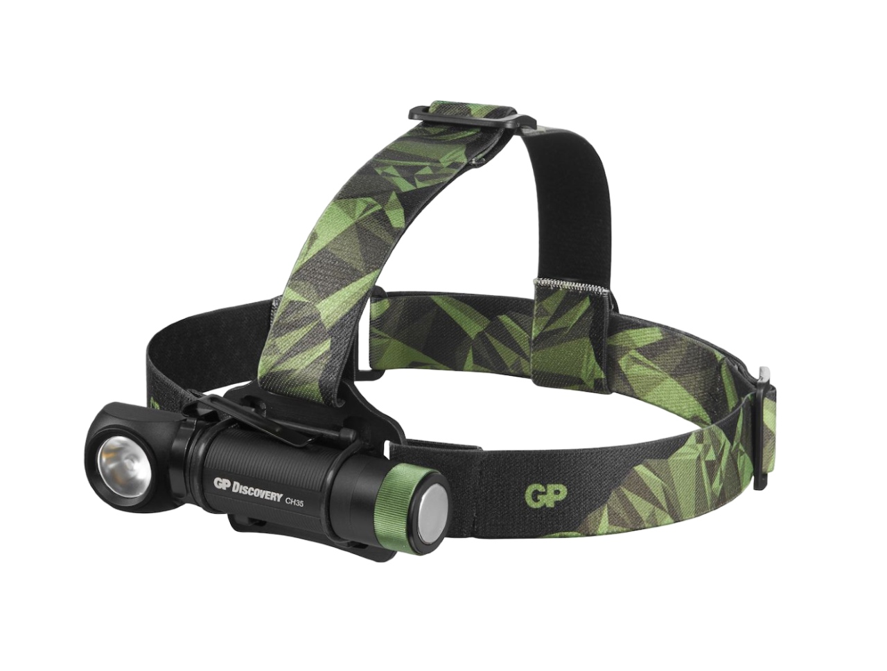 Laddningsbar multifunktionell pannlampa GP Discovery CHR35 med 600 Lumen