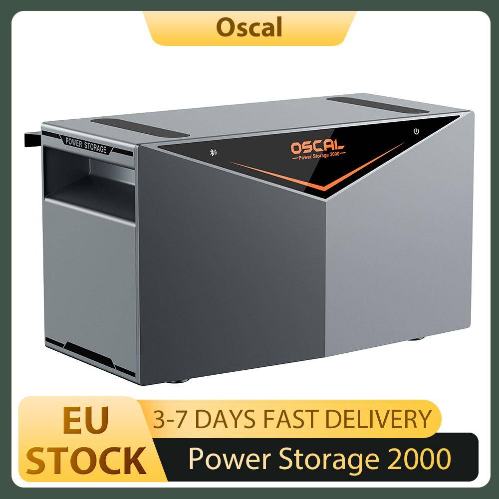 Oscal Power Storage 2000 Balkong Nätanslutet Solenergilagringssystem, Allt-i-ett Växelriktare Batteri för Balkong PV Nödfallsskydd