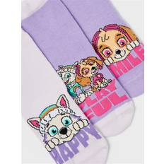 NAME IT - 3-pak Paw Patrol Strømper Lilla, Hvid