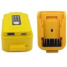 HEBEOT USB-adapter batteriadapter lämplig för Dewalt för DCB203 DCB180 för DCB200 18 V litiumbatteri (B)