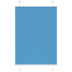 vidaXL Plisserad persienn blå 100x100 cm tyg bredd 99,4 cm polyester