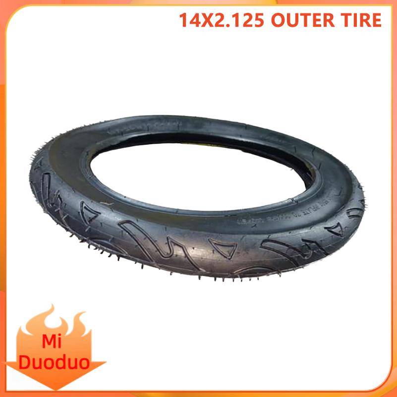 14x2.125 Size 14 Inch Outer Tire for Electric Bicycle and Folding Bike Wheel Replacement Accessories