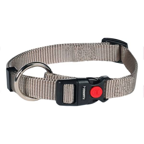 Halsband Ziggi gråbeige S 30-45cm 15mm