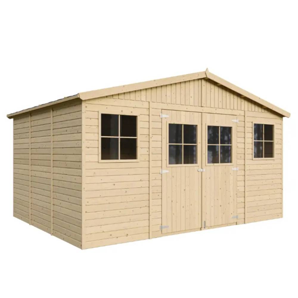 Förråd i trä – 401 × 297 cm – 12 m²
