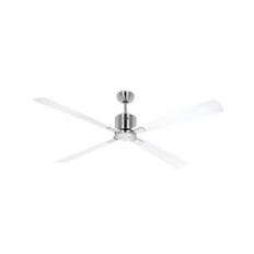 CasaFan ECO NEO III 152 BN-WE/LG WiFi Flügel Weiß/Lichtgrau Loftsventilator Krom (børstet) med fjernbetjening, Timer, Vinterdrift, App-styret
