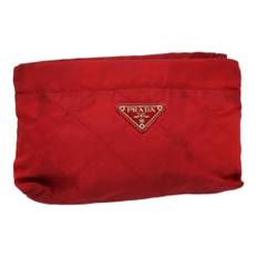 Prada Vintage, Pre-owned, Dame, Rød, ONE SIZE, Nylon, Pre-owned nylon pouches