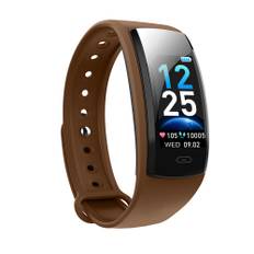 QS90 PLUS Smart Watch Smart Bracelet Wristband Watch Heart Rate Monitor Blood Pressure(coffee)