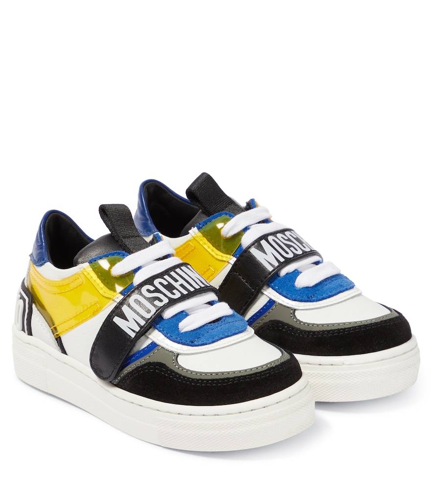 Moschino Kids Logo paneled sneakers