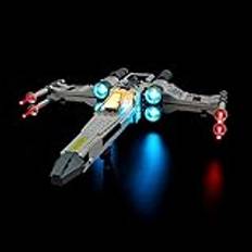 BRIKSMAX Lego Star Wars LED-belysningssats Luke Skywalker X-Wing Fighter - kompatibel med Lego 75301 modellbyggklossar - inkluderar inte Lego Set