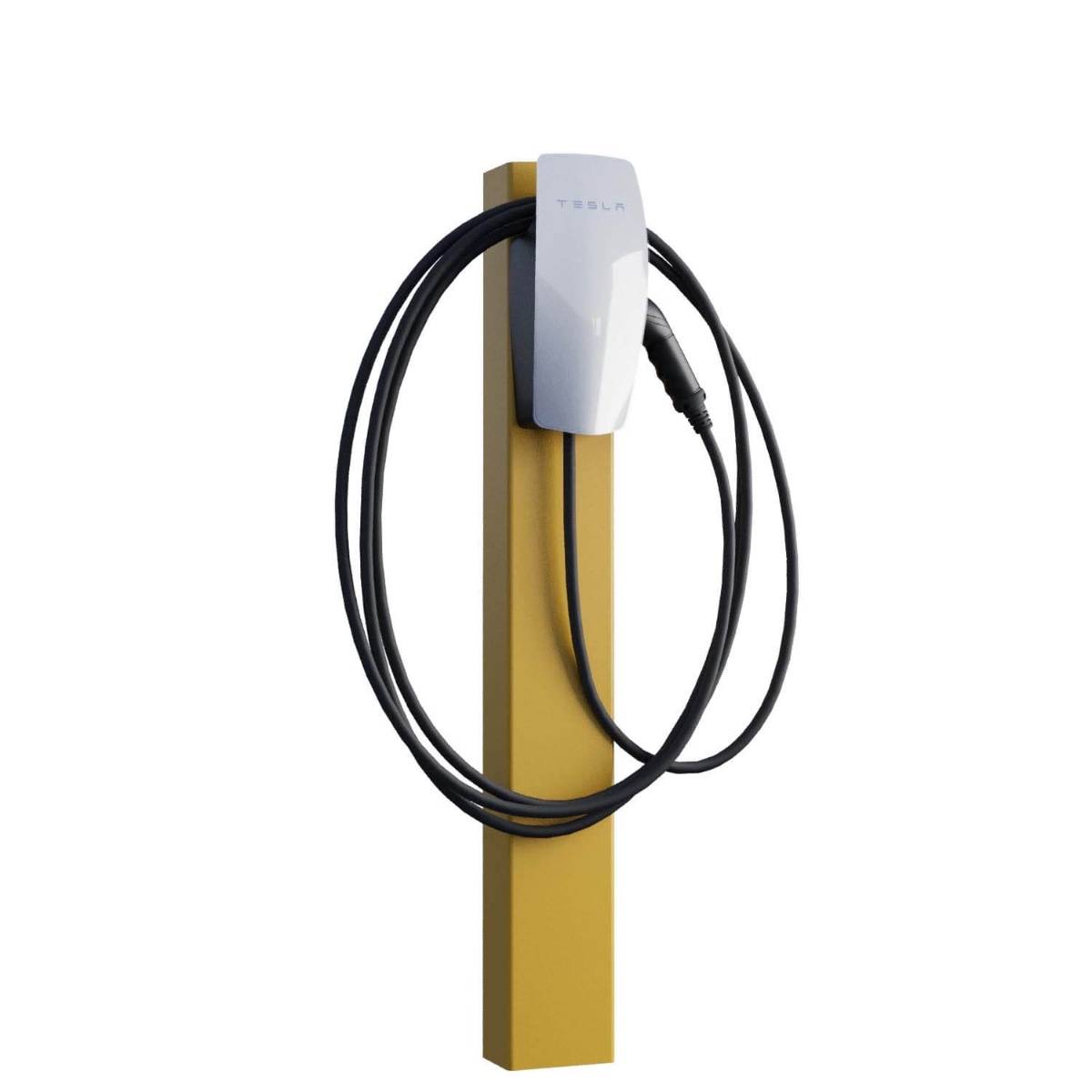 Laddstolpe för elbil – Tesla Wall Connector Gen 2 & 3 Rapsgul - Gul
