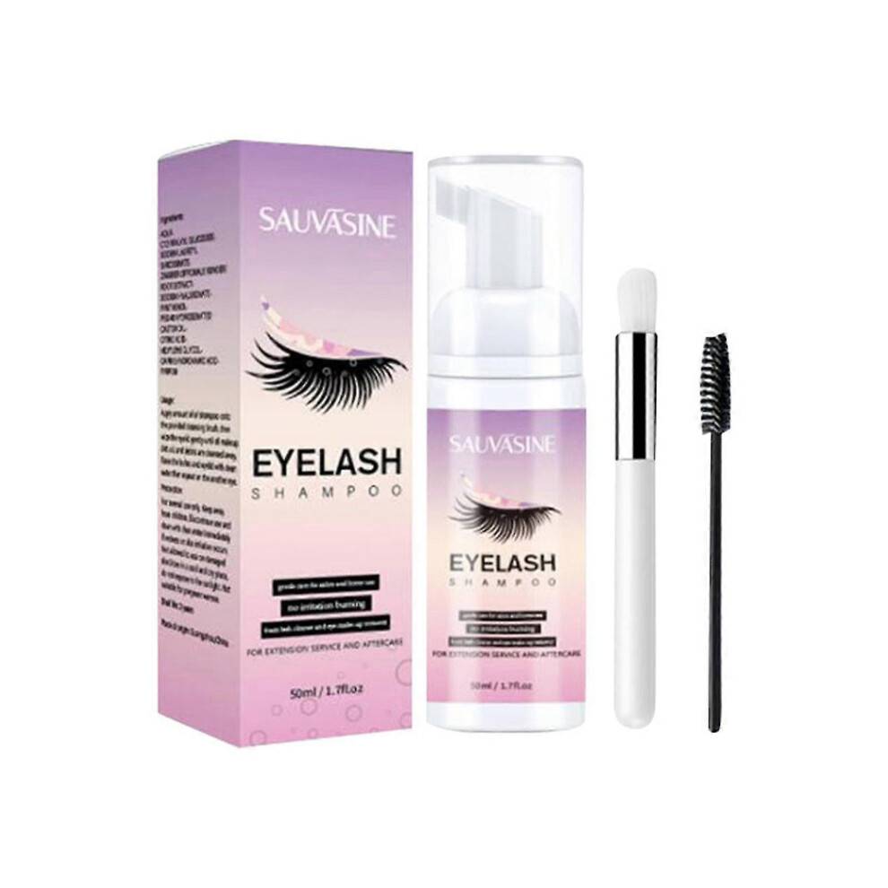 Eyelash Extension High Quality 50ml Eyelash Shampoo Gentle Cleansing Mosse Transparent Gentle Eyalsh Foam Cleanser