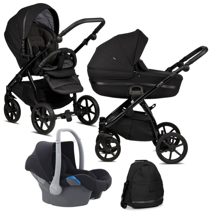 Barnvagnspaket Tutis Uno³ inkl. babyskydd - Black Edition Charcoal