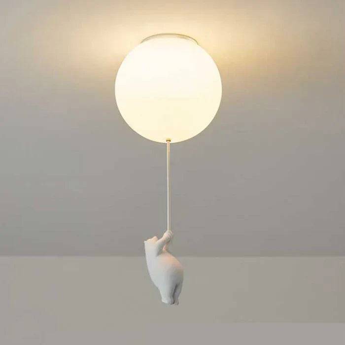 CloudBear – Lekfull barnplafondlampa med ballong - 15 cm / B / varmvitt