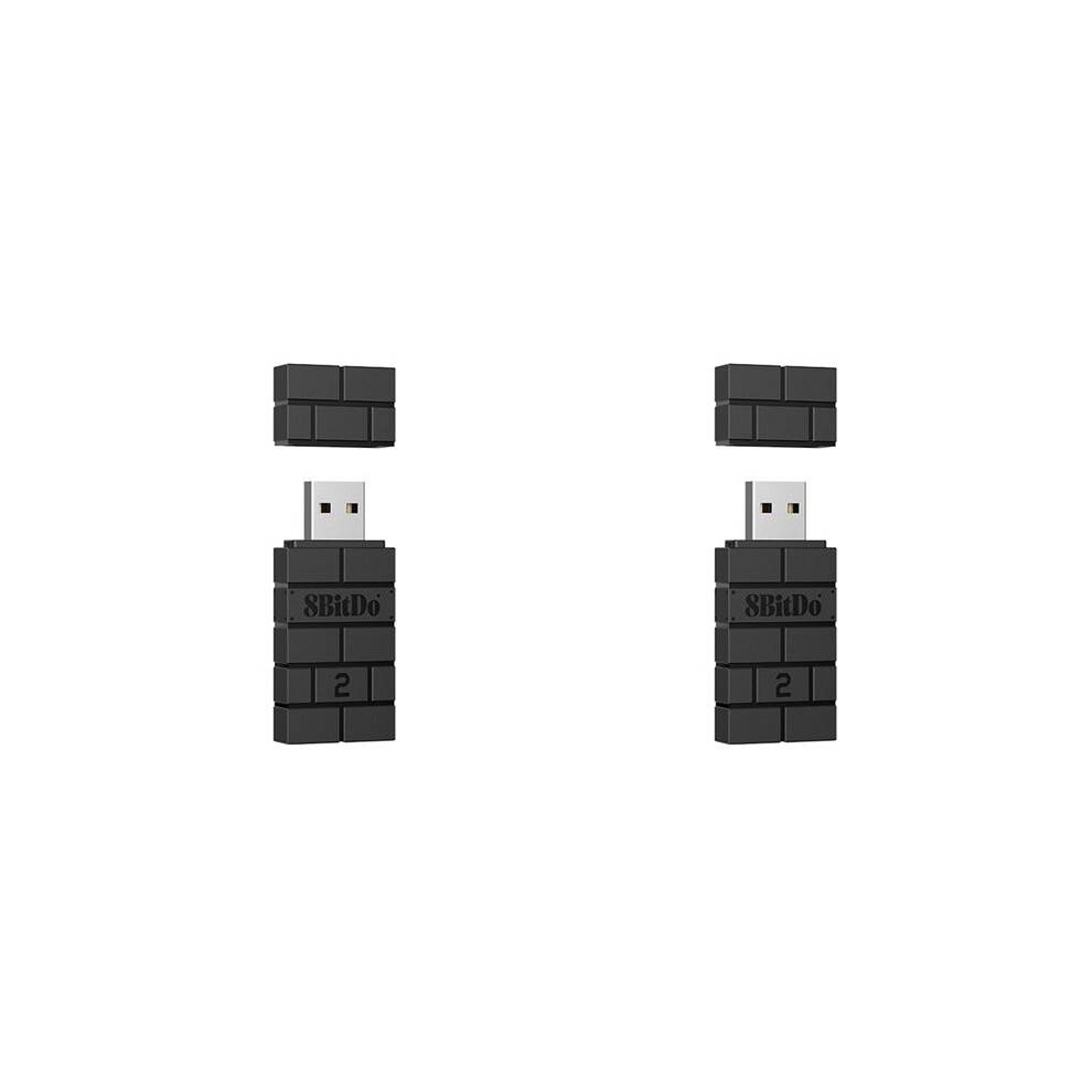 2X 8BitDo USB Wireless Adapter 2 Receiver 1,2 PS1 Windows for PS4 PS5 Series X/S Black