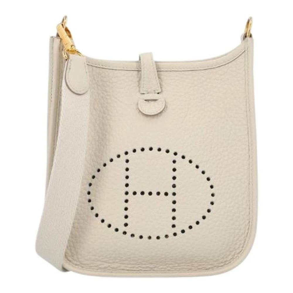 Hermès Vintage Pre-owned Mini Evelyne Crossbody Taske - Vintage - Dame - Beige - ONE SIZE - Uld