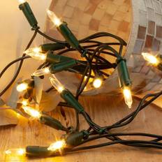 hellum inomhus ljuslyktor, Pisello ljuslyktor 20 LED varmvit för inomhusfönster 2,85 m upplyst, grön kabel med kontakt och 1,5 m nätsladd <59lm 150209