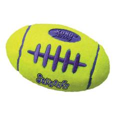 Kong Air Squeaker Football med piv 13x8x8cm Medium - Gul